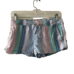 Vineyard Vines Linen Cotton Pull On Striped Shorts Extra-Small Beach Preppy